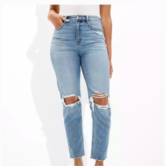 American Eagle Outfitters Denim - american eagle • ripped mom jeans | 2